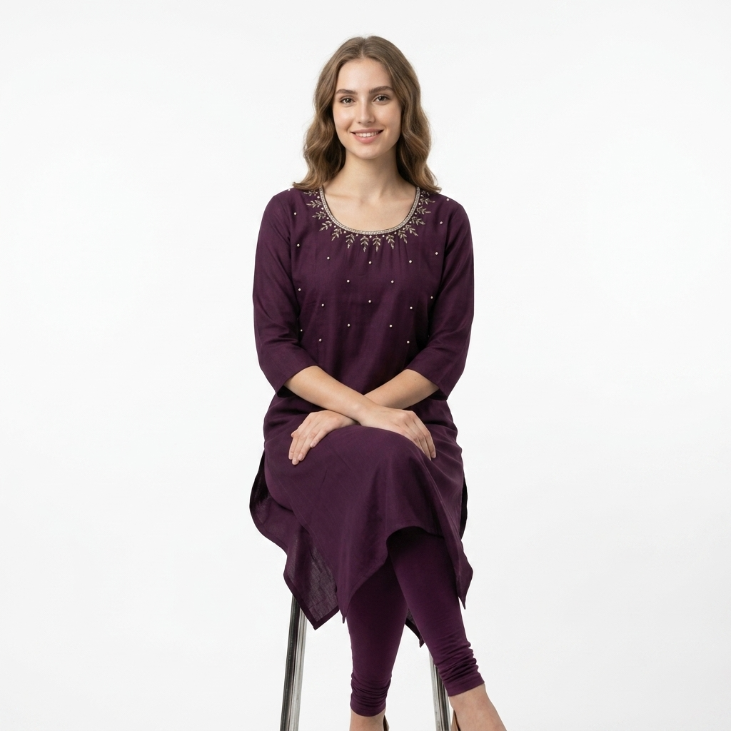 HAND WORK LONG KURTI