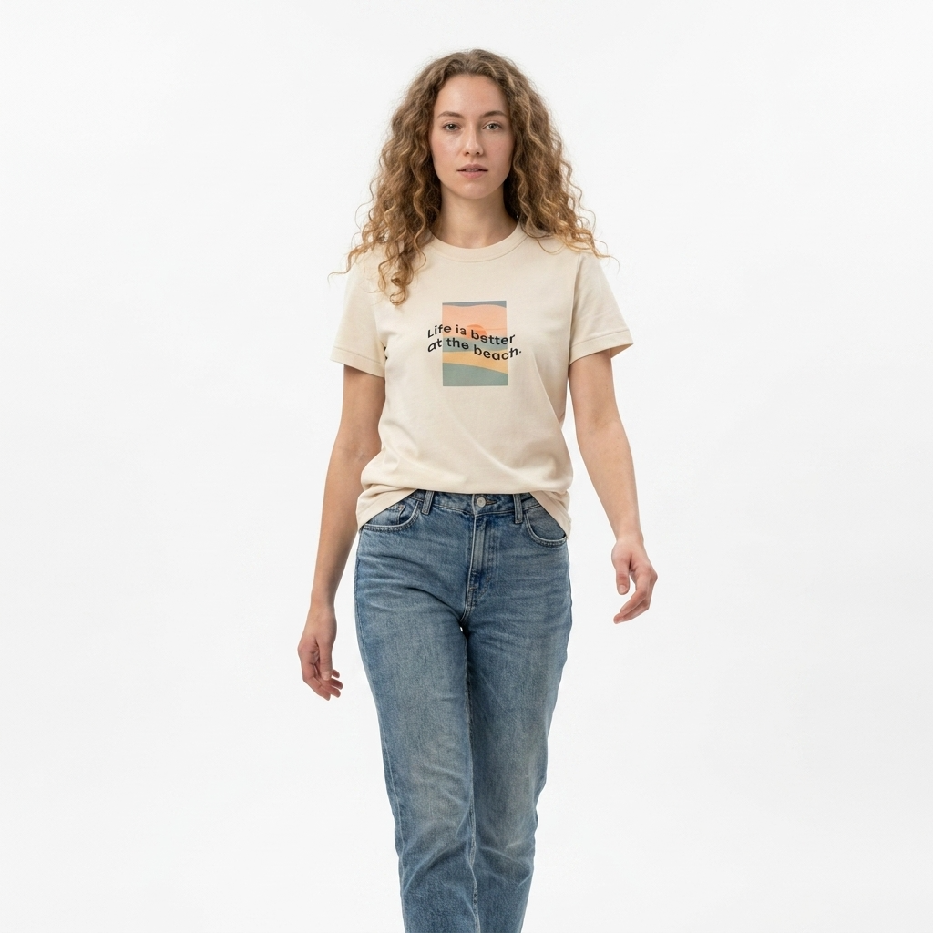 WOMENS BAIGE T-SHIRT-103