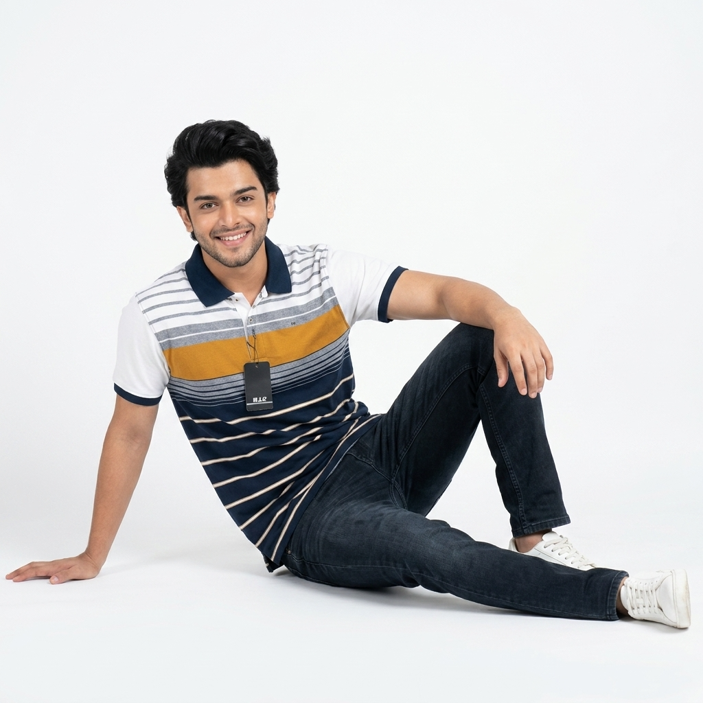 COLLAR T-SHIRT FOR MENS (L)